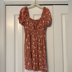Hollister Floral Puff Sleeve Dress